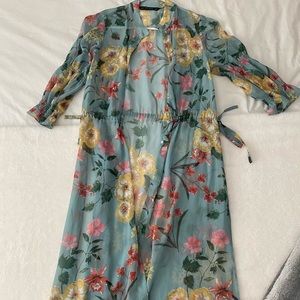 Floral sheer coverup/cardigan.